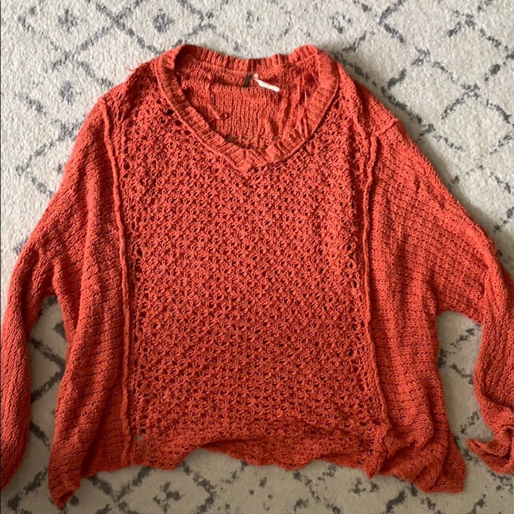 Free people holey sweater